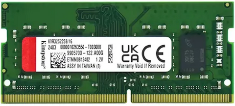 Пам'ять Kingston 16 ГБ SO-DIMM DDR4 3200 МГц (KVR32S22S8/16) 43634 фото