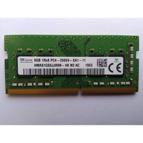 Пам'ять Hynix 8 ГБ SO-DIMM DDR4 2666 МГц (HMA81GS6JJR8N-VK) 39179 фото