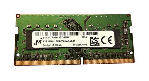 Пам'ять Micron 8 ГБ SO-DIMM DDR4 2666 МГц (MTA8ATF1G64HZ-2G6H1) 41718 фото