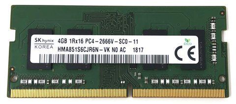 Пам'ять Hynix 4 ГБ SO-DIMM DDR4 2666 МГц (HMA851S6CJR6N-VK) 40943 фото