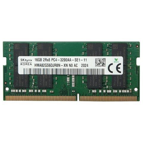 Пам'ять Hynix 16 ГБ SO-DIMM DDR4 3200 МГц (HMA82GS6DJR8N-XN) 41627 фото