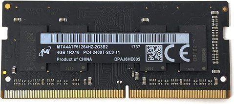 Пам'ять Micron 4 ГБ SO-DIMM DDR4 2400 МГц (MTA4ATF51264HZ-2G3B2) 40789 фото