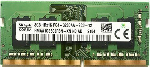 Пам'ять Hynix 8 ГБ SO-DIMM DDR4 3200 МГц (HMAA1GS6CJR6N-XN) 41552 фото