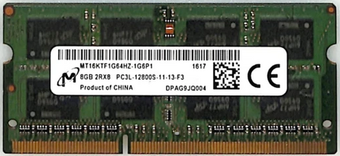Пам'ять Micron 8 ГБ SO-DIMM DDR3L 1600 МГц (MT16KTF1G64HZ-1G6P1) 42479 фото